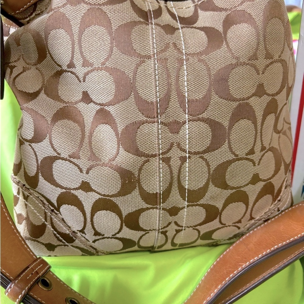 Coach Brown Signature Tote Bag